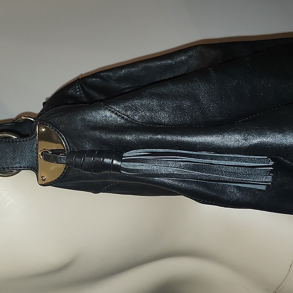 GUESS by Marciano Large black soft Leather Boho Chic Bag purse - Picture 6 of 10